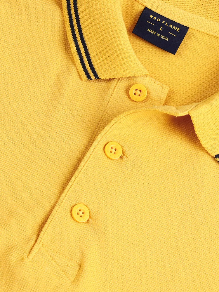Yellow Cotton Polo T-Shirts