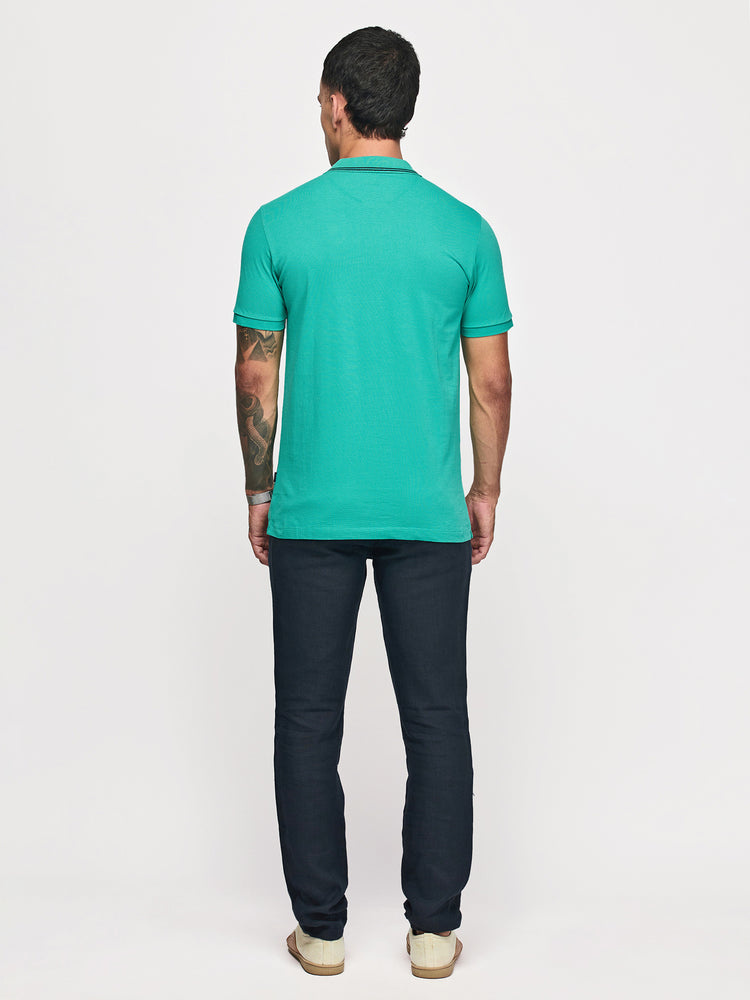 Green Cotton Polo T-Shirts