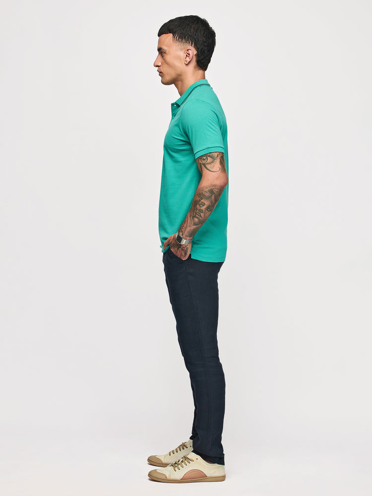 Green Cotton Polo T-Shirts