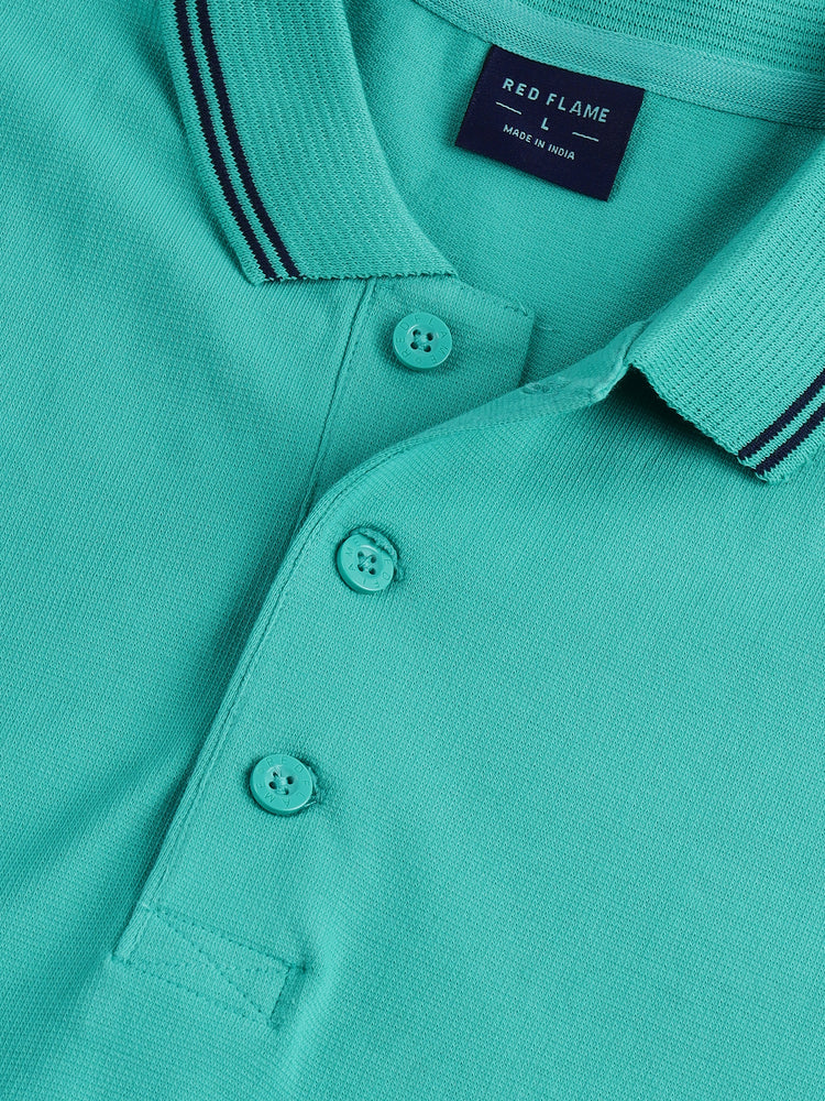 Green Cotton Polo T-Shirts