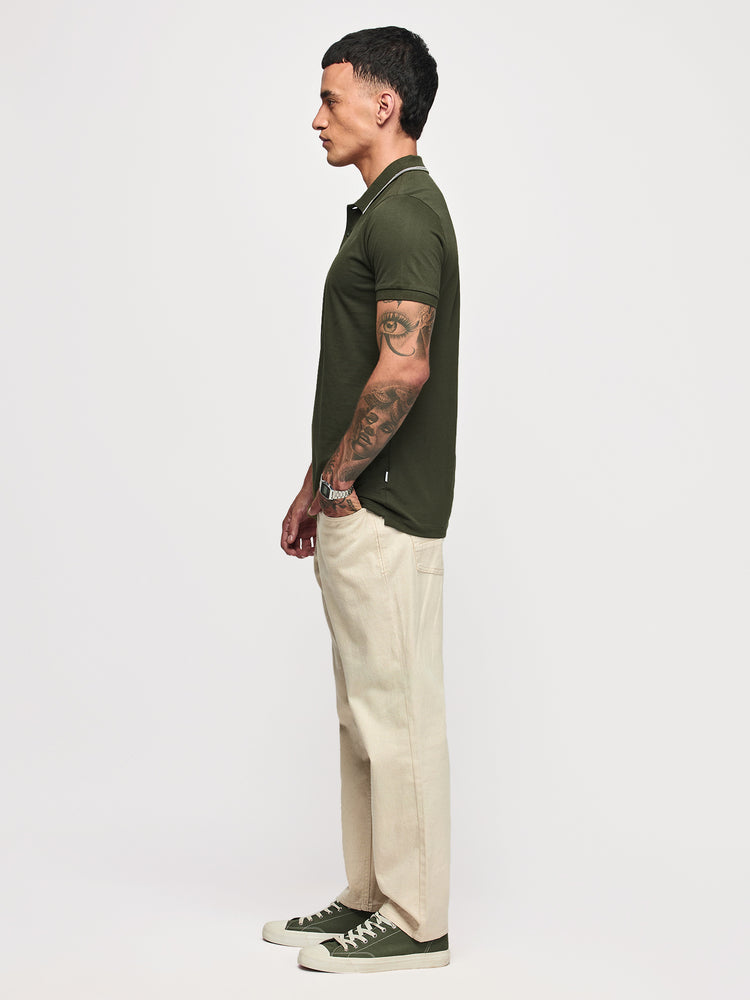 Green Cotton Polo T-Shirts
