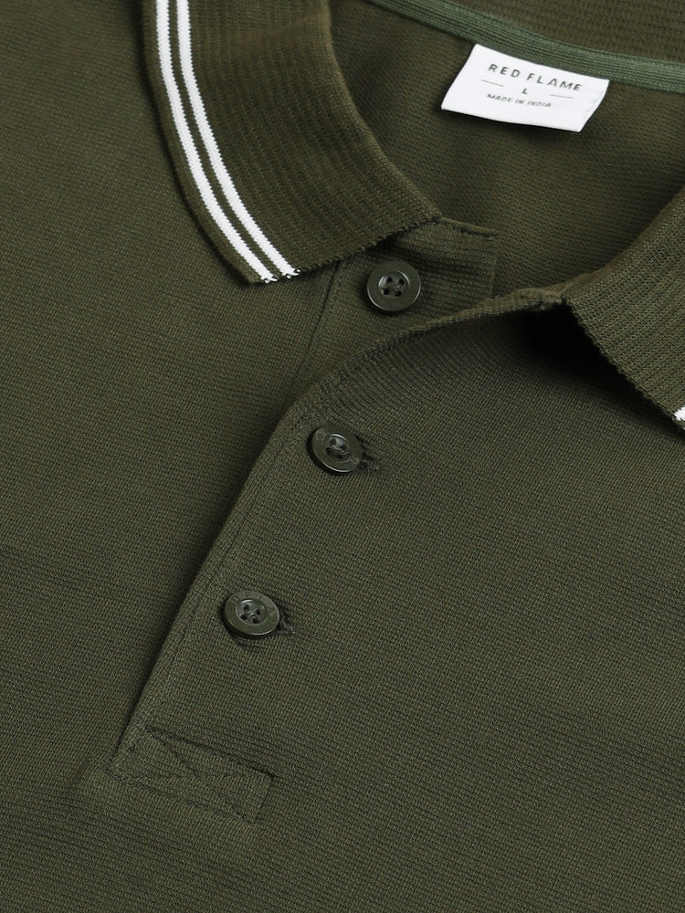 Green Cotton Polo T-Shirts