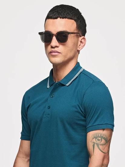 100% Cotton Waffle Polo