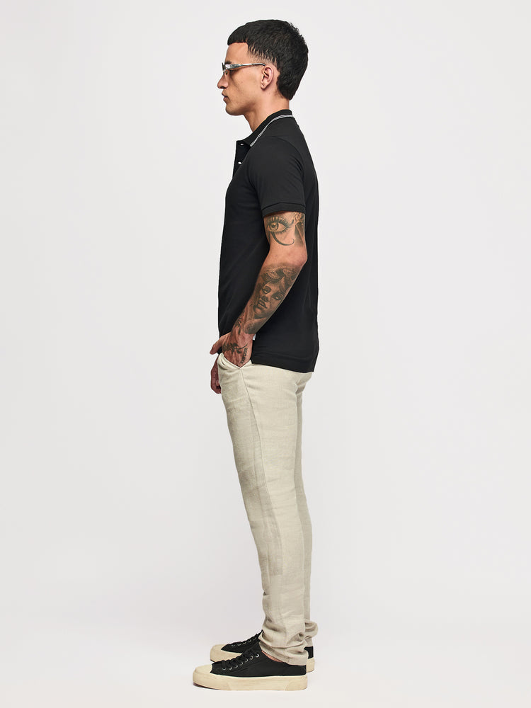 Black Cotton Polo T-Shirts