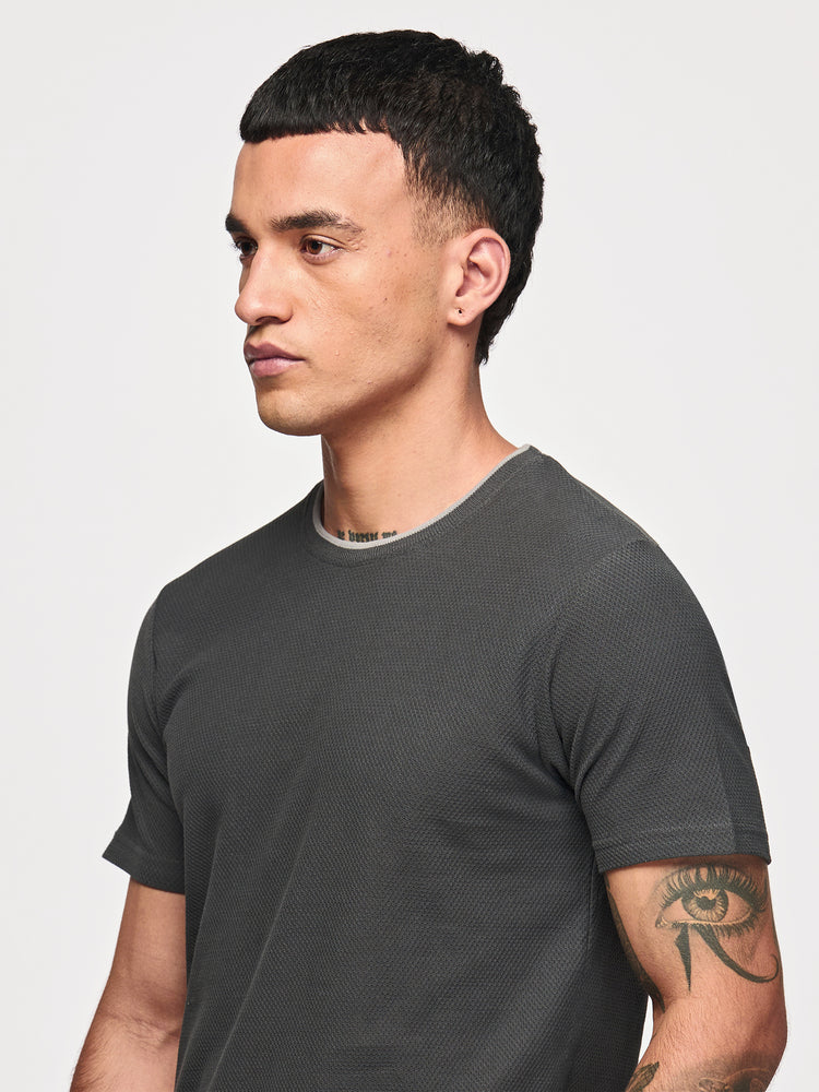 Grey Cotton Crew T-Shirts