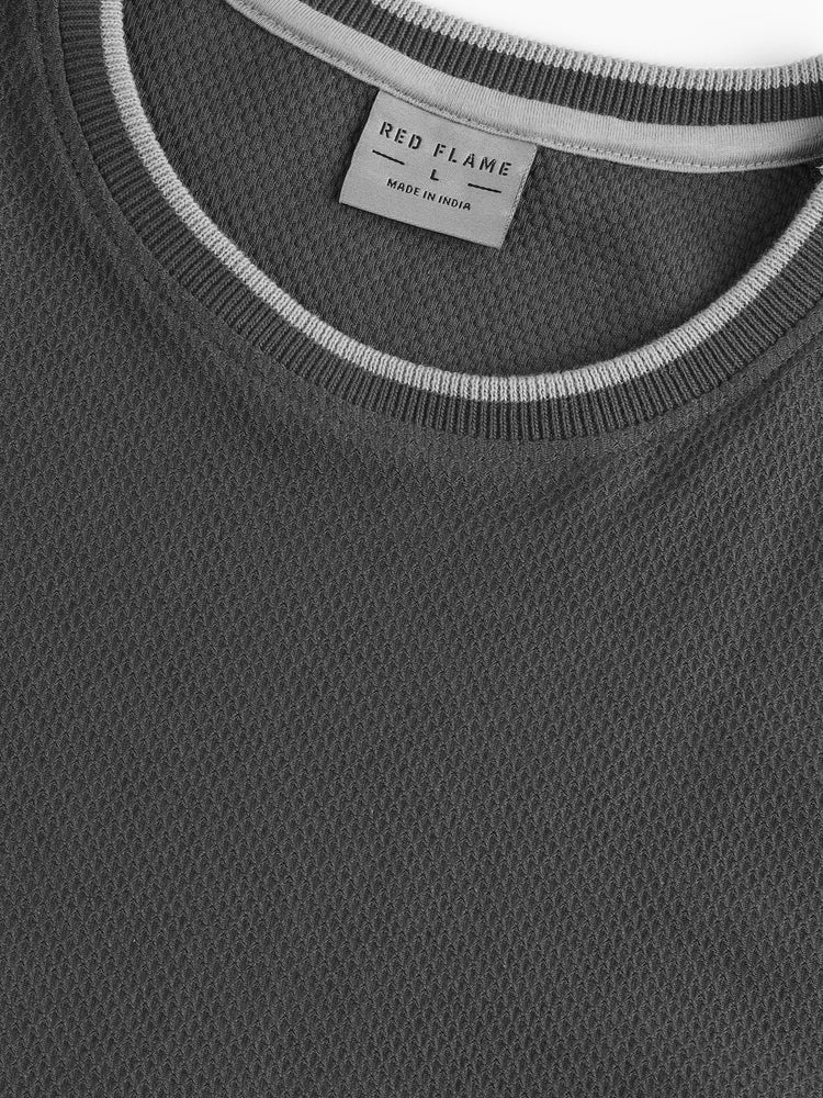 Grey Cotton Crew T-Shirts