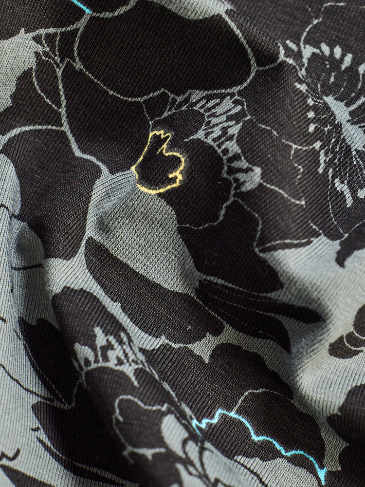 Grey Printed Polo T-Shirt