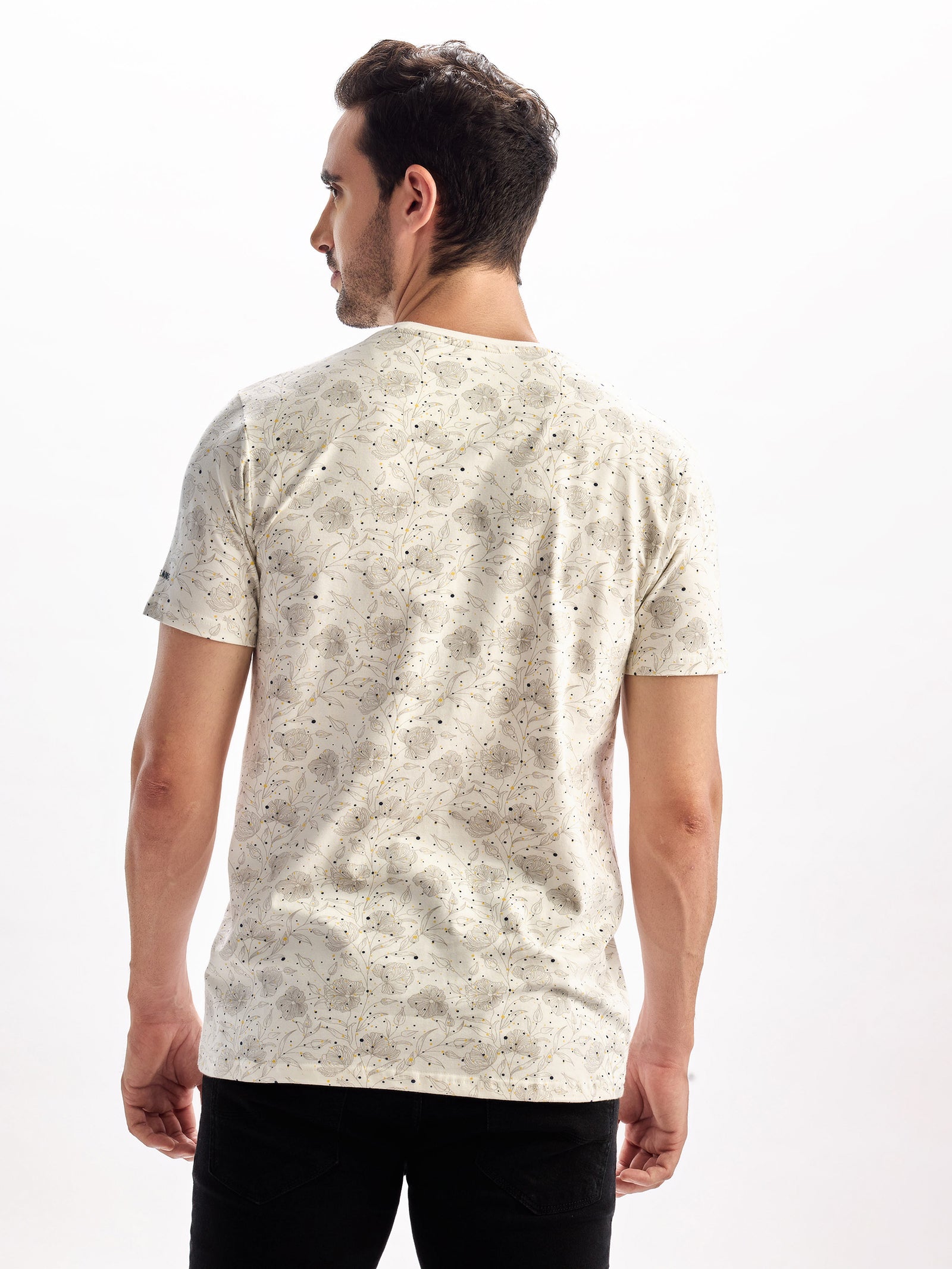 Cream Printed T-Shirt