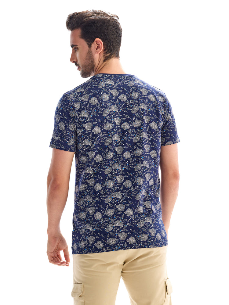 Navy Printed T-Shirt