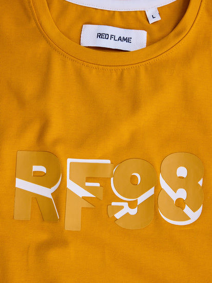 Yellow Stretch Printed T-Shirt