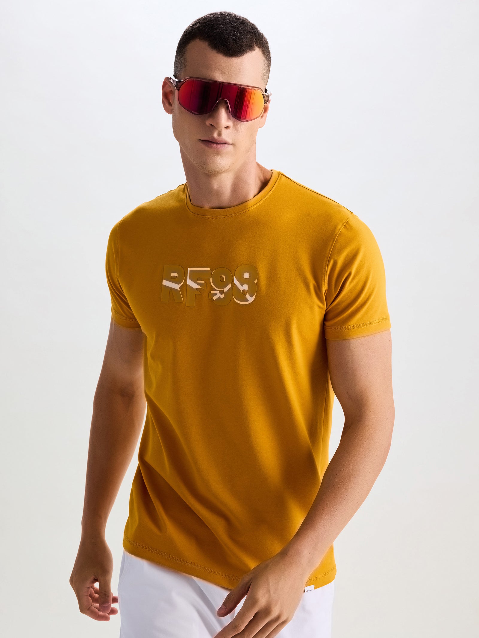 Yellow Stretch Printed T-Shirt