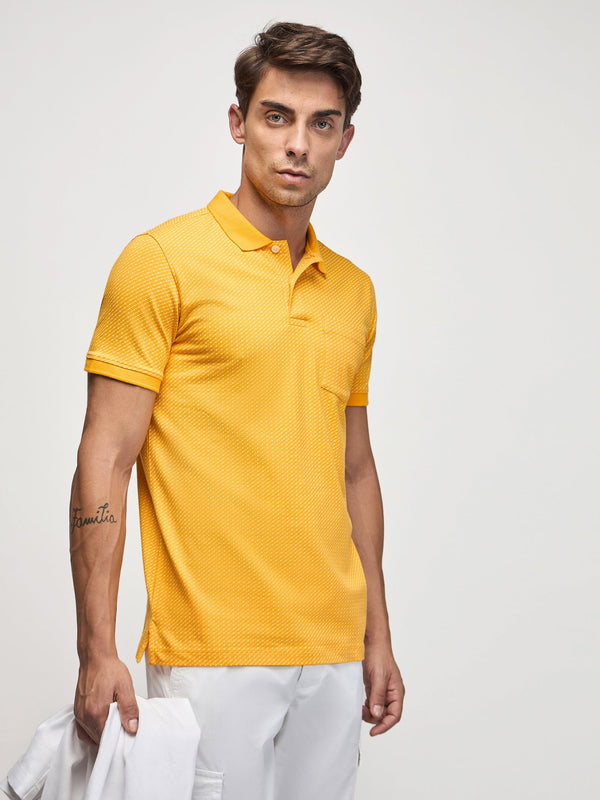Printed Polo With Pocket