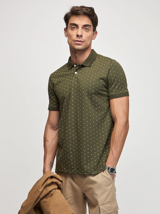 Micro Print Polo