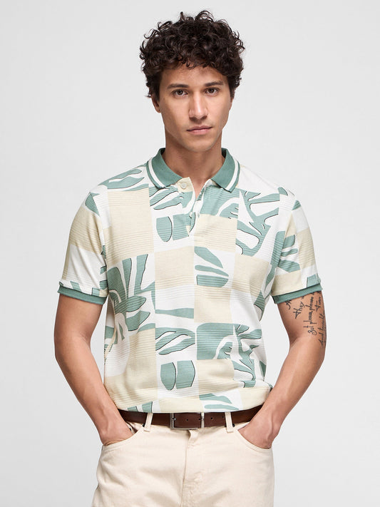 Abstract Print Polo