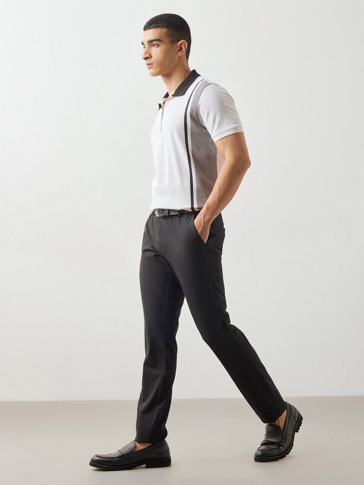 Relaxed Fit Zip Polo