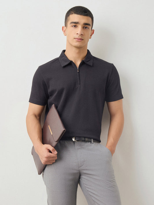 Regular Fit Zip Polo