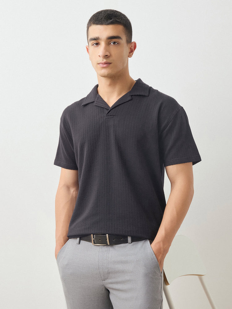 Relaxed Fit Seersucker Polo
