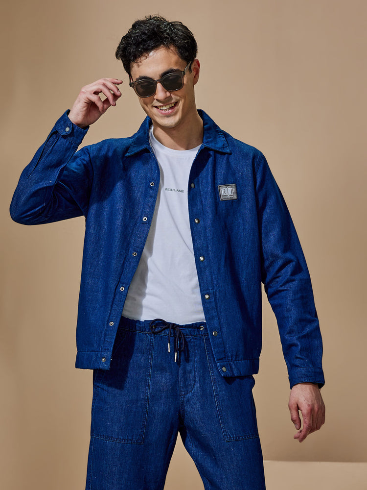 Navy Linen Shacket