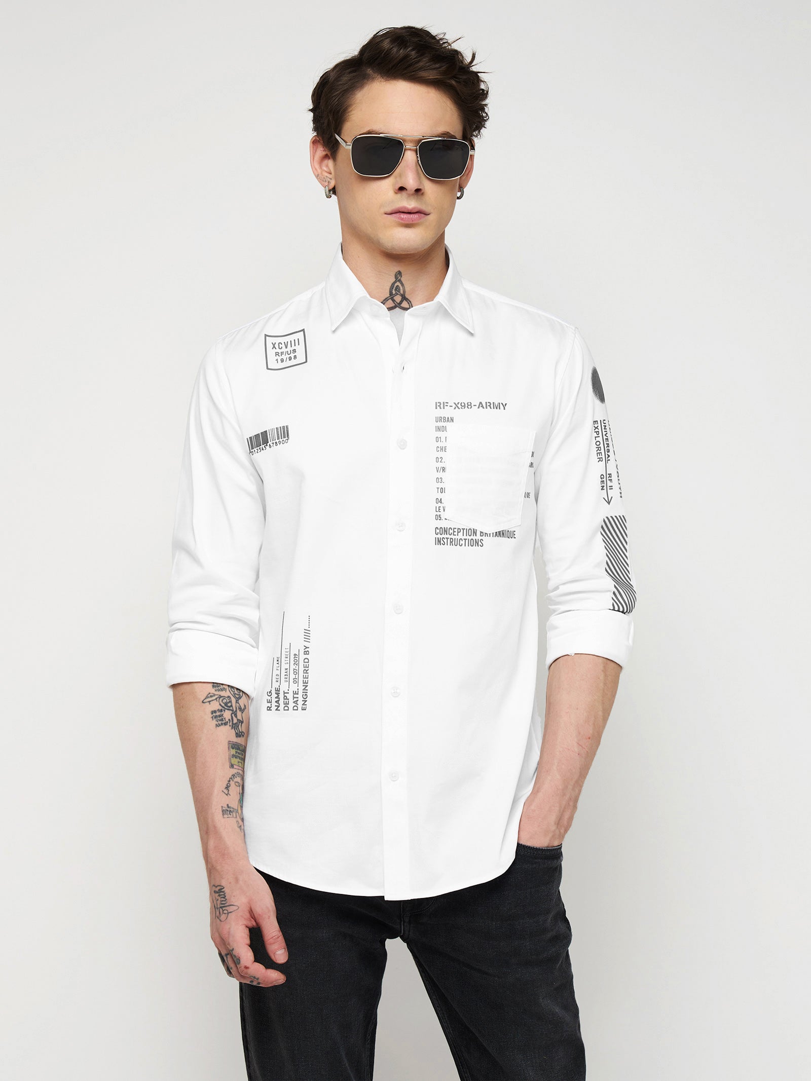 Front Graphic Stretch Shirt