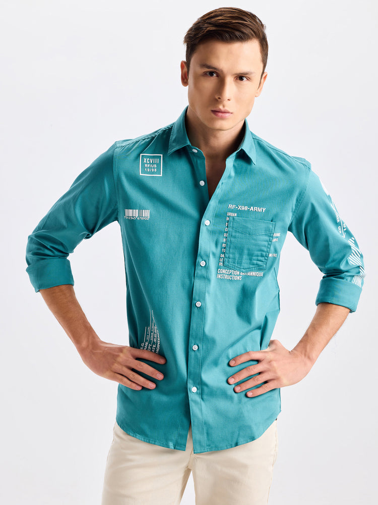 Front Graphic Stretch Shirt