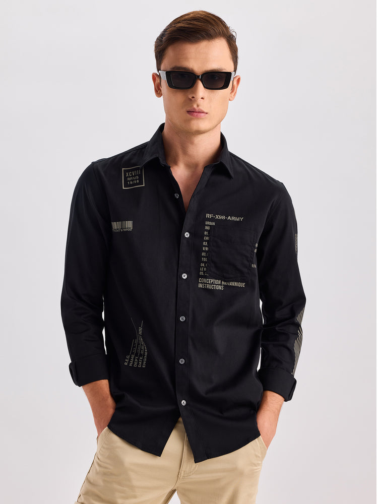 Front Graphic Stretch Shirt