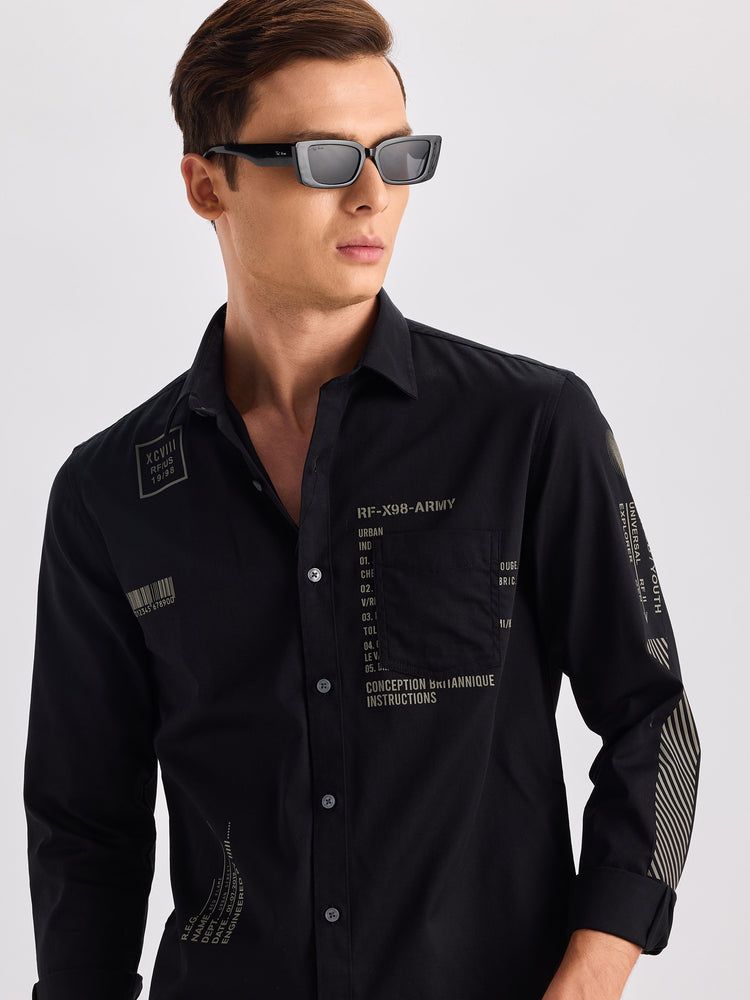 Front Graphic Stretch Shirt
