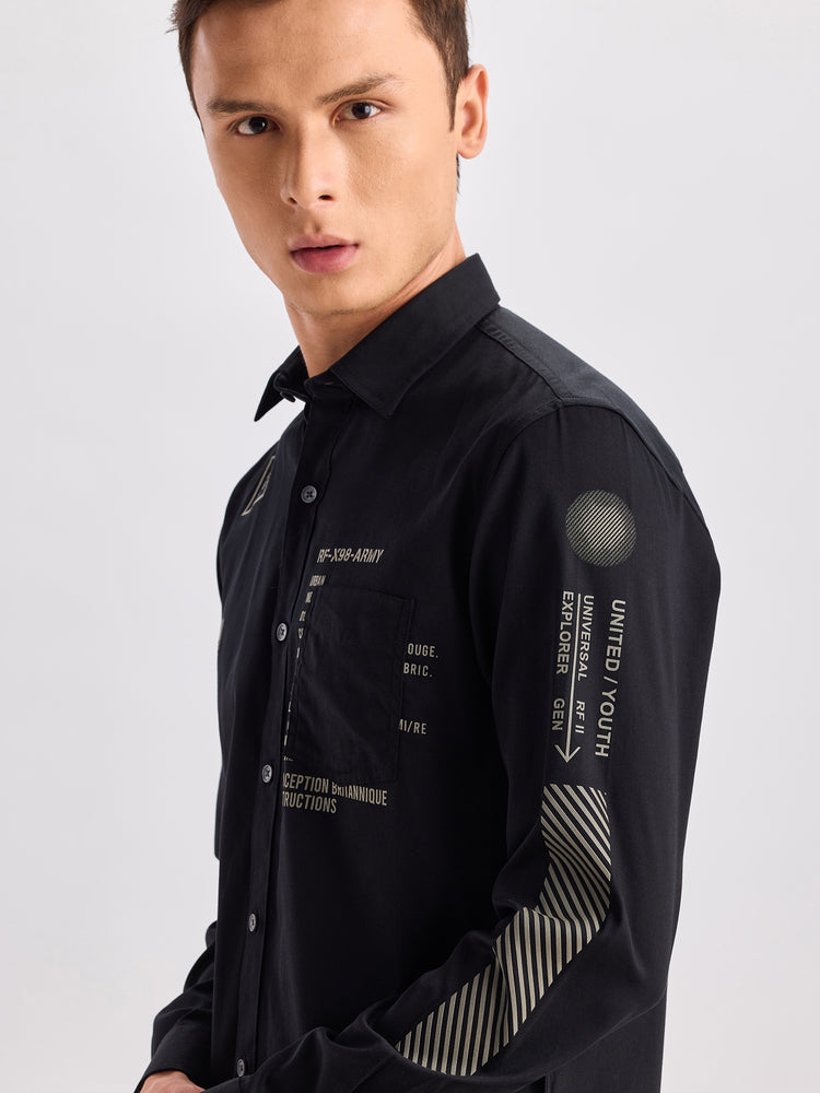 Front Graphic Stretch Shirt