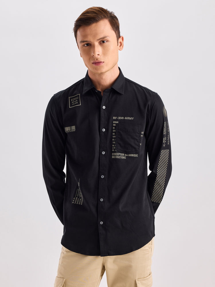 Front Graphic Stretch Shirt