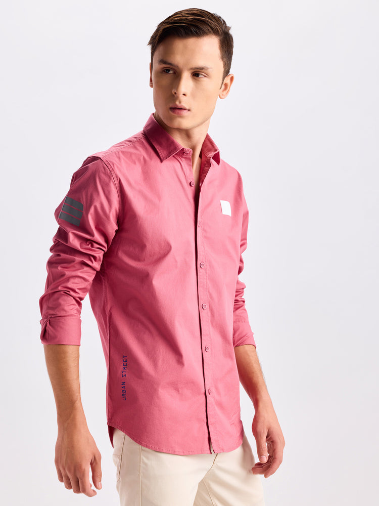 Pink  Plain  Shirt