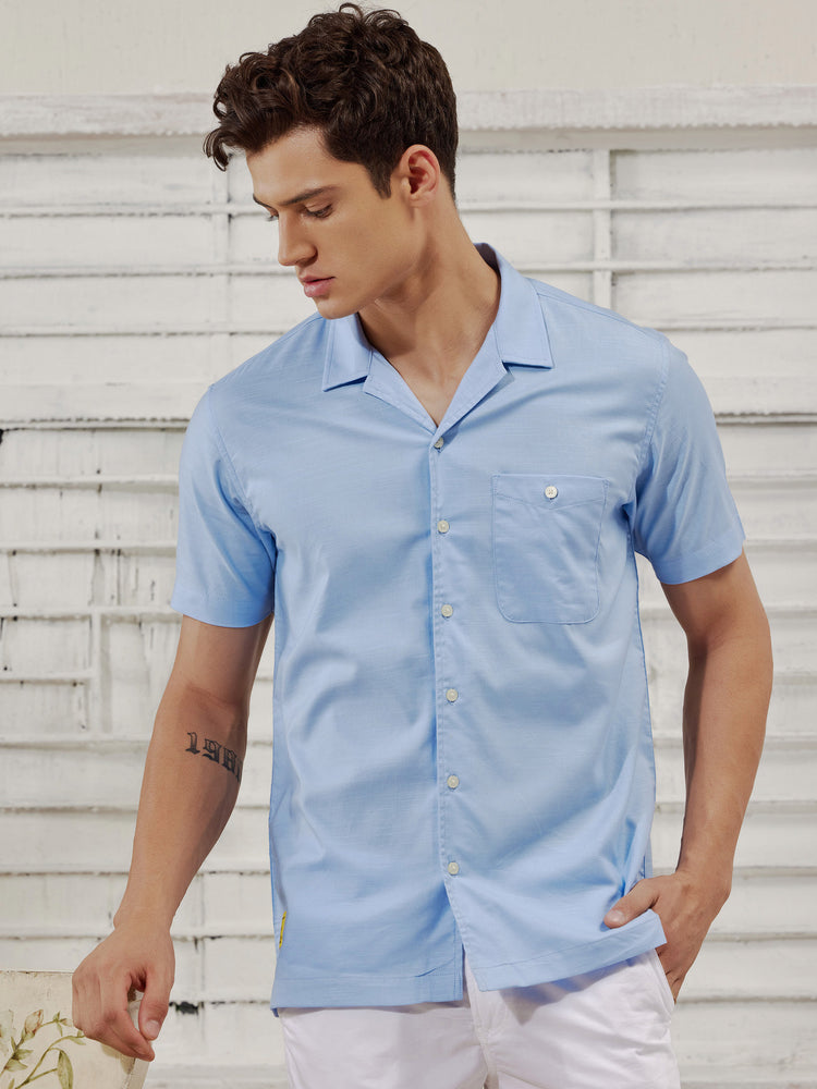 Blue  Plain  Shirt