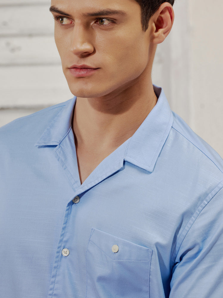 Blue  Plain  Shirt