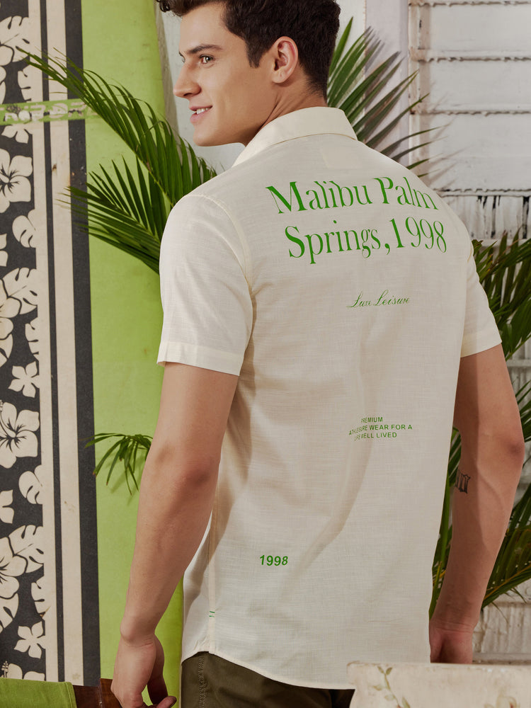 Cream  Plain  Shirt