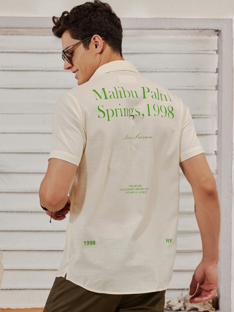 Cream  Plain  Shirt