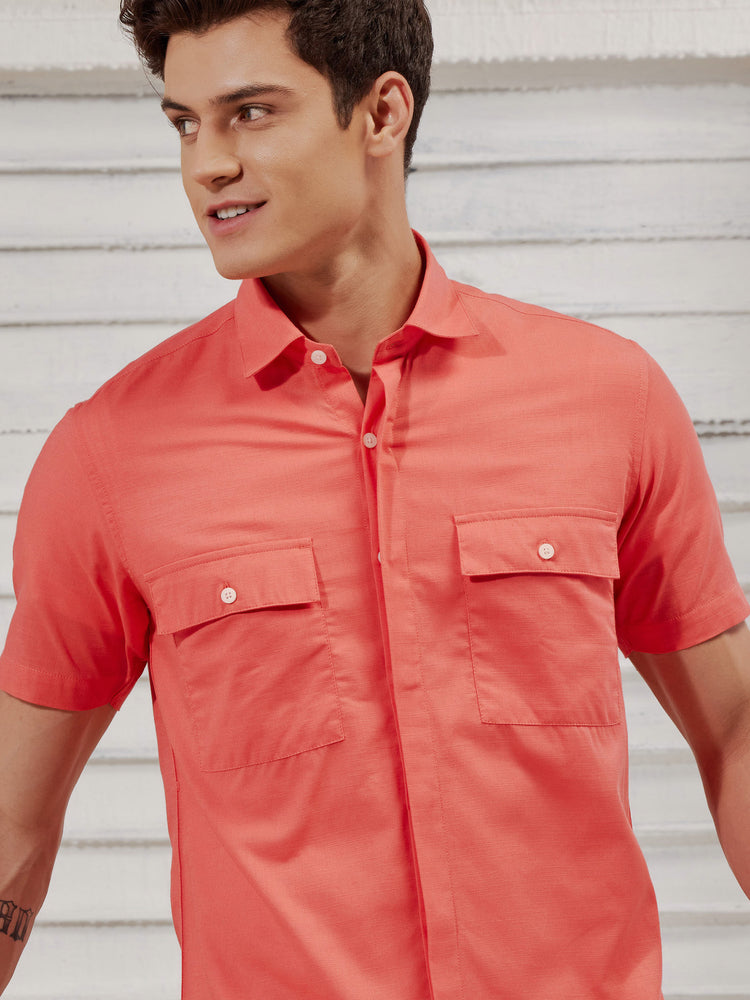 Red  Plain  Shirt
