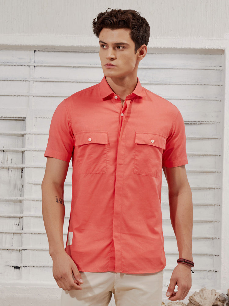 Red  Plain  Shirt