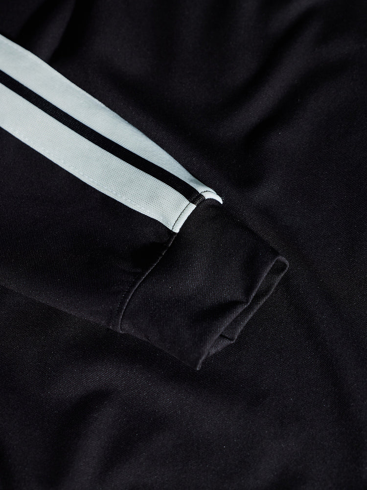 Black Chest Print Stretch Sweatshirt