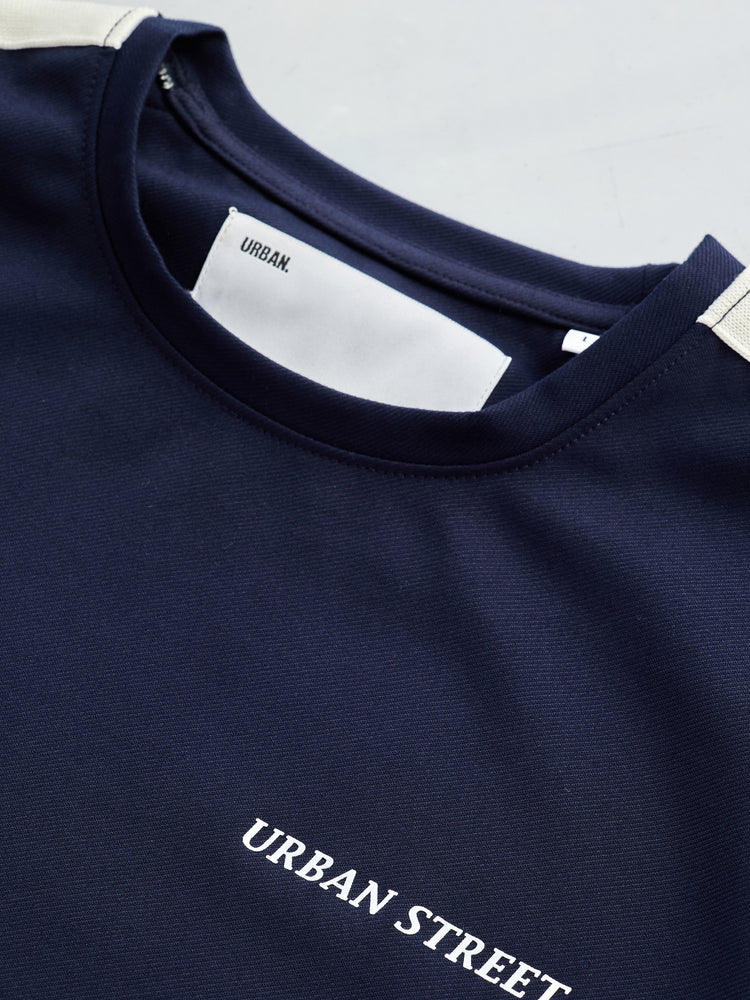 Navy Printed Sweatshirt