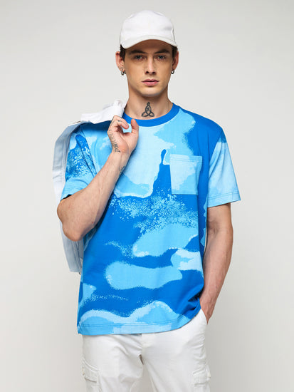 Relaxed Fit Abstract Print T-Shirt