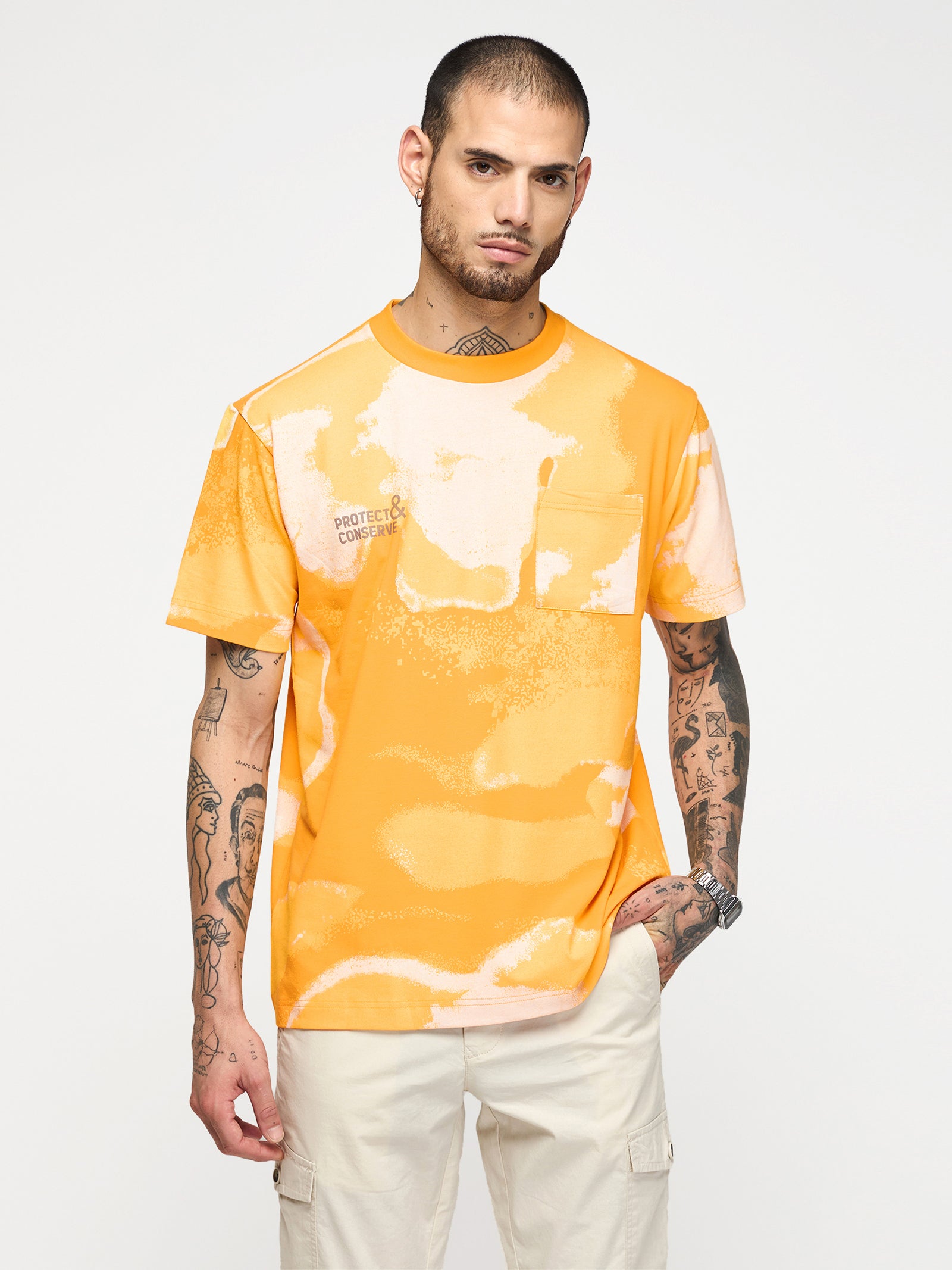 Relaxed Fit Abstract Print T-Shirt