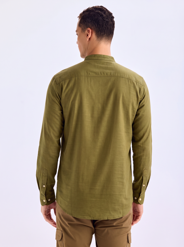 Olive Solid Kurta