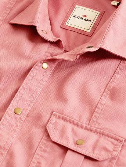 Rose Pink Twill Cargo Shirt