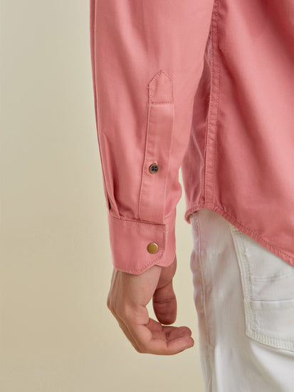 Rose Pink Twill Cargo Shirt