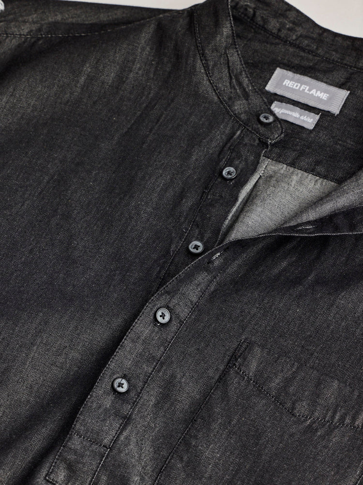 Black Denim Kurta