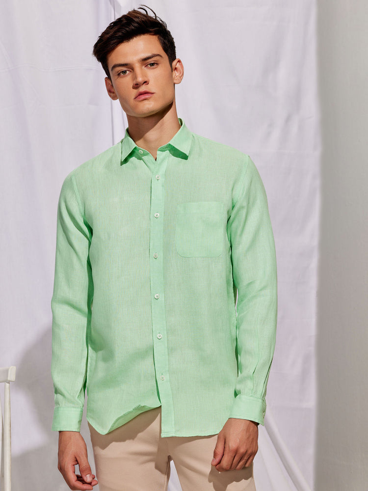 Green Royal Linen Shirt