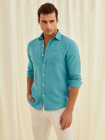 Blue Royal Linen Shirt