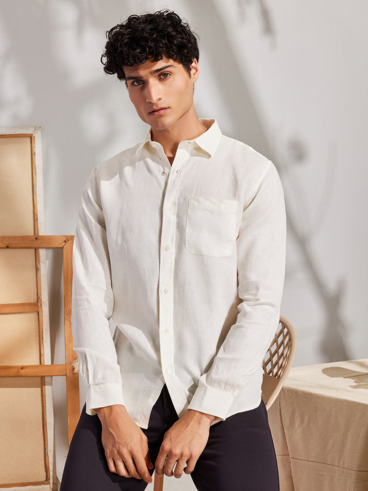 Cream Royal Linen Shirt