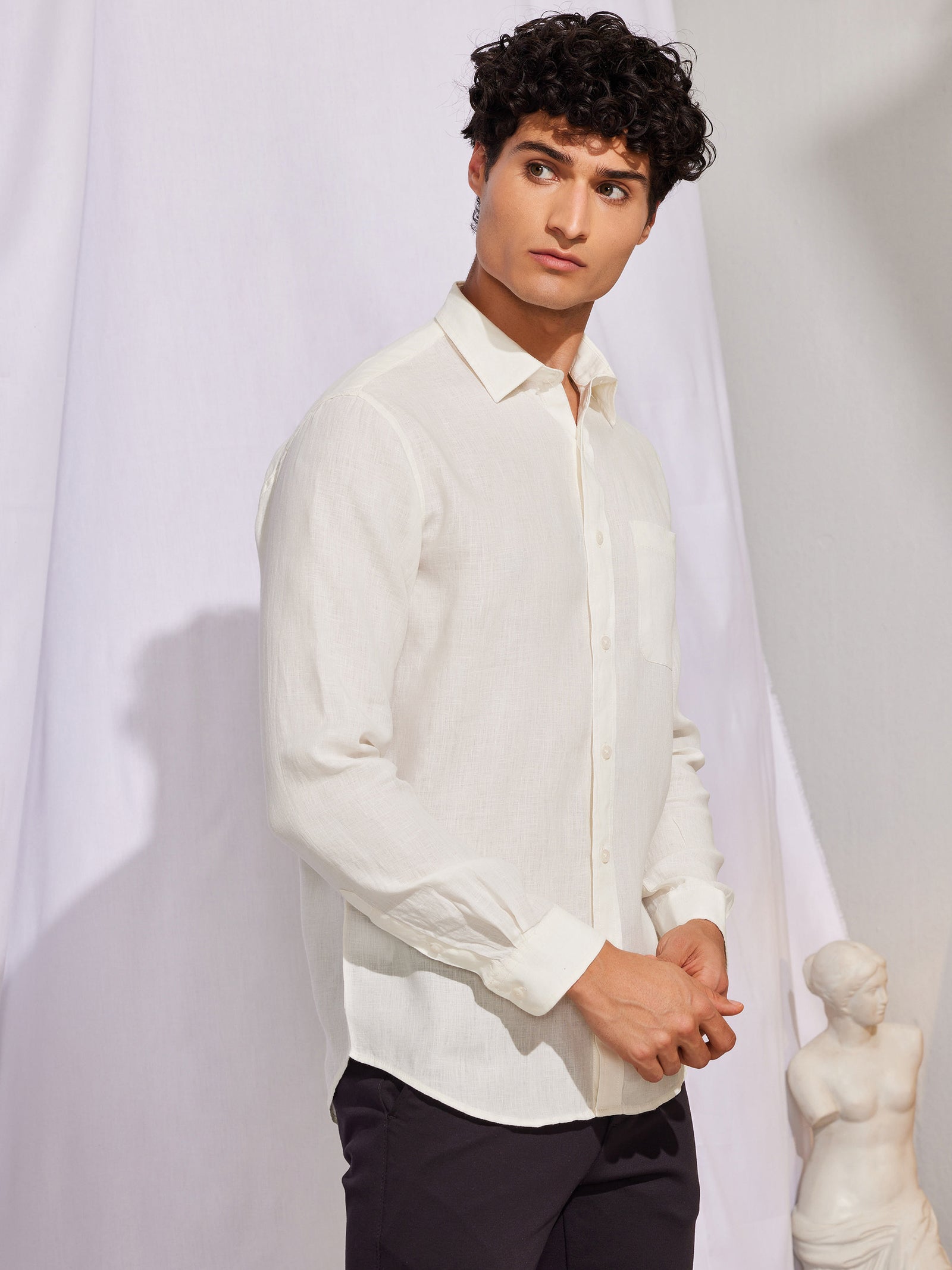 Cream Royal Linen Shirt