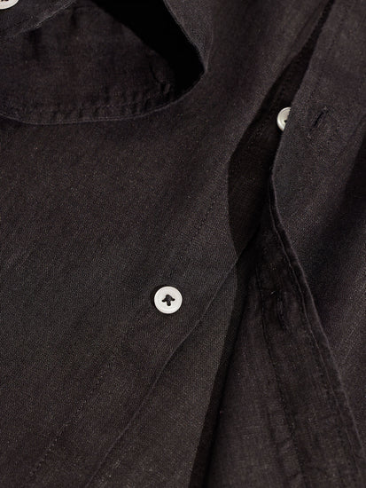 Black Royal Linen Shirt