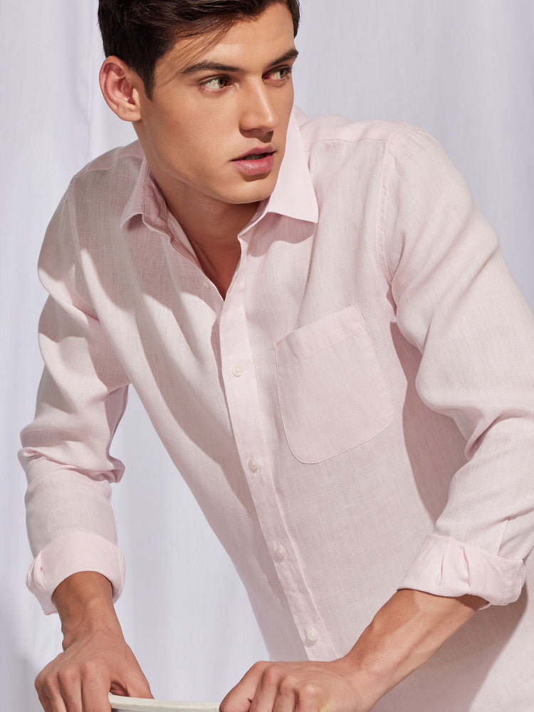 Pink Royal Linen Shirt