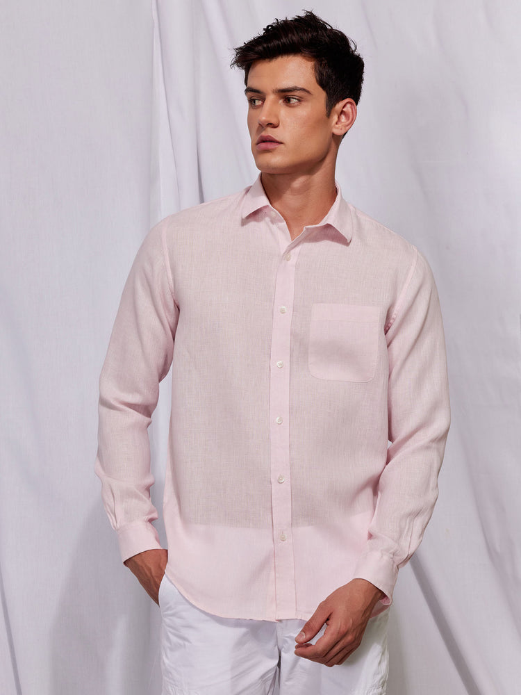 Pink Royal Linen Shirt